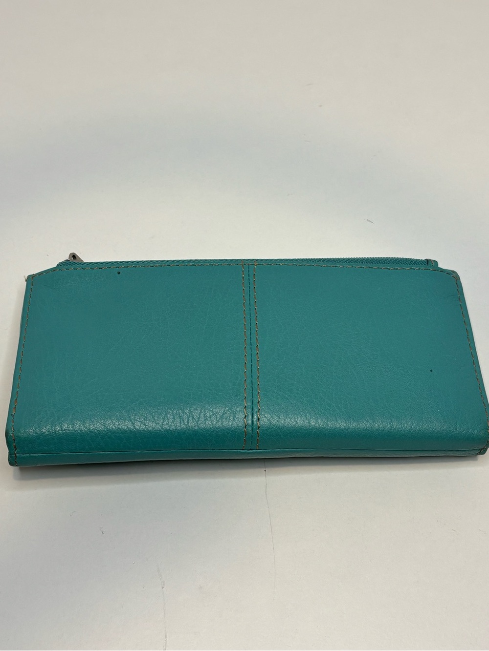 Fossil Teal Leather Clutch Wallet with Wrist Strap - Picture 3 of 10